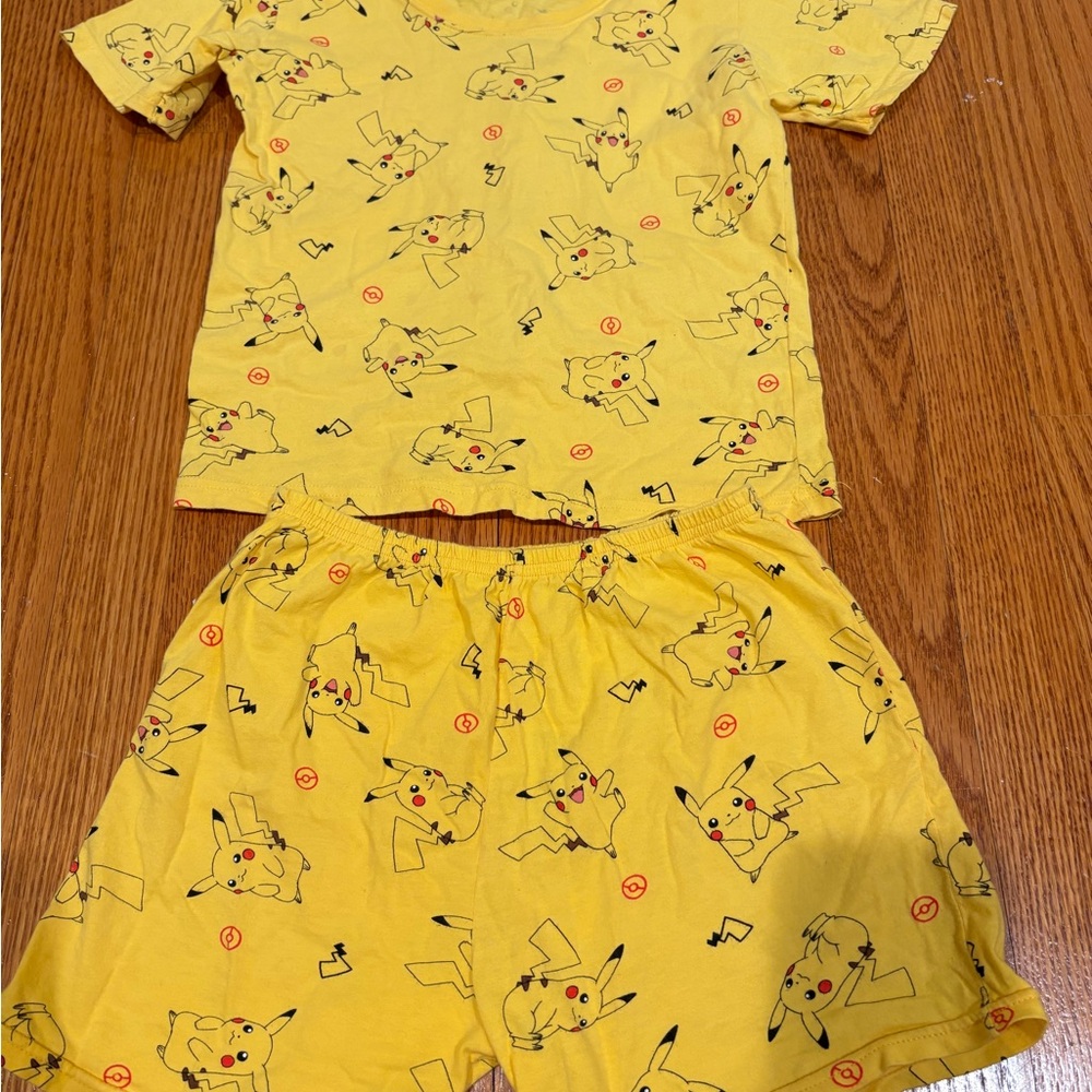 Yellow Pikachu Kids Pajamas
